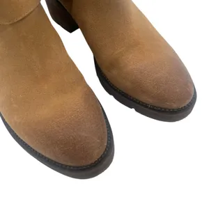 Donald Pliner Saraya Suede Boots Motorcycle Tan Sz 10 preppy Outdoor Combat thumbnail 7