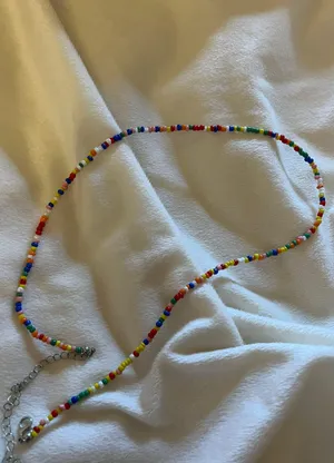 Multi Color beaded necklace Multiple thumbnail 1
