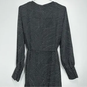 Madewell Tie-Waist Midi Dress in Dot Blouson Shirt Dress Button Down Casual NWT thumbnail 9