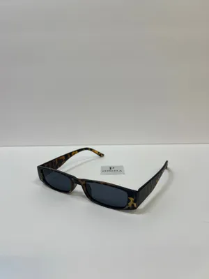 Slim 90s brown leopard sunglasses thumbnail 2