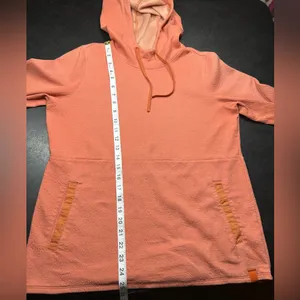 L.L Bean Size S Women's Orange Tropicwear Comfort Hoodie thumbnail 4