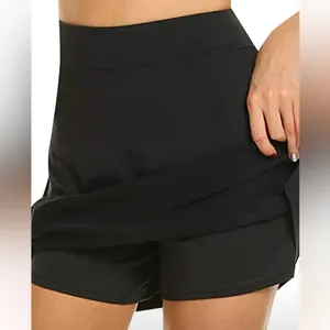 Boutique Soft Stretch Skort Black Women's Skirt Shorts Underneath 3X 18 thumbnail 2