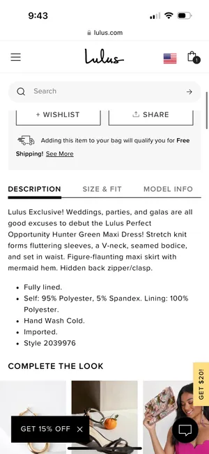 Lulus Hunter Green Formal Dress thumbnail 6