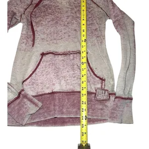 Billabong Burnout Hoodie Red Pink Mineral Wash Coastal Indie Surf M Pullover thumbnail 6