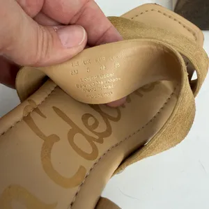 Sam Edelman‎ Rosalind Tan Suede Wooden Platform Sandals Size 8M Studded Clogs thumbnail 8