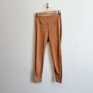 Free People Movement |‎ Hot Shot Ribbed Lounge Leggings in Toasted Coconut | Med thumbnail 3