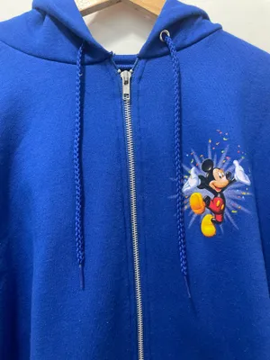 Disneyland Resort Hoodie Adult Size Medium Blue Zip Up Sweatshirt Disney Parks great condition washed and ready to ship thumbnail 5