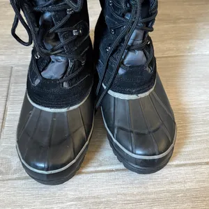 Khombu Nordic 2 women's black suede leather winter snow boots size 7M‎ thumbnail 7