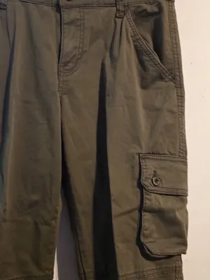 Love women s Olive Cargo Pants - Military Green Utility Style thumbnail 5