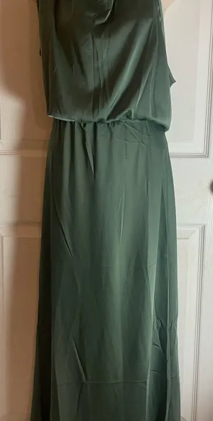 Elegant Dark Green Maxi Dress Size L thumbnail 1