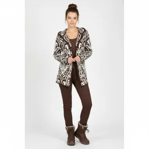Avalanche Brown & White Long Sleeve Zip Up Hoody Sweater M thumbnail 6