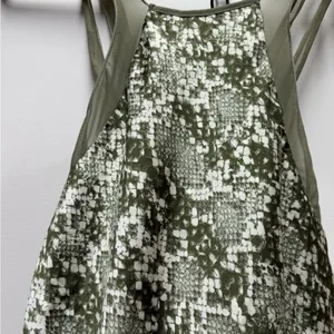 Free People Nights Out Bodysuit. Snakeskin print in moss green. Size XS thumbnail 6