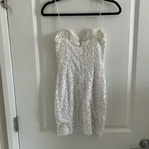 Nookie Confetti Sequin Mini White Bodycon Dress thumbnail 9