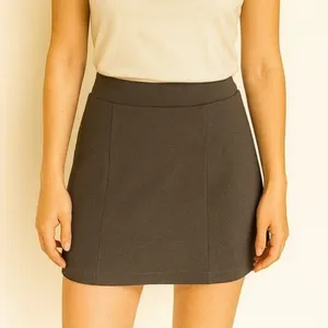 Forever‎ 21 Gray Ribbed Mini Skirt Size M thumbnail 1