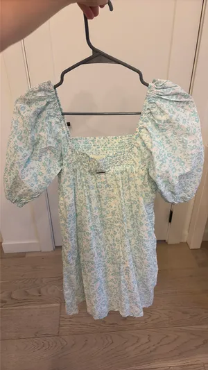 Billabong babydoll flower blue dress thumbnail 4