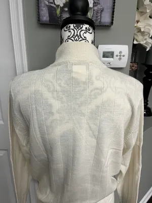 Harvé Benard Sport Size Large Beige Mock Neck Sweater thumbnail 4
