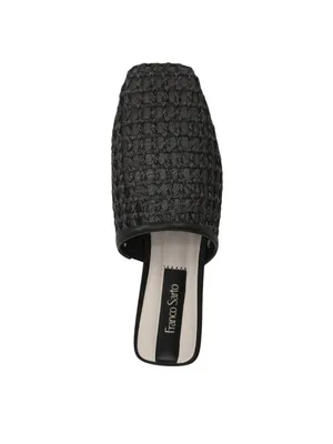 NWT Franco Sarto Toba Mule Slip On Square Toe J8092S1 Black Woven 9M thumbnail 5