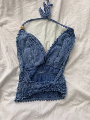 Blanco By Nature Boutique blue knit tank top  thumbnail 2