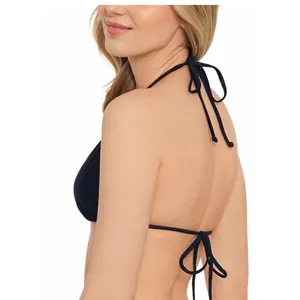 Salt + Cove Womens Black Multi-Way Triangle Bikini Top Swimwear Medium‎ NEW thumbnail 3