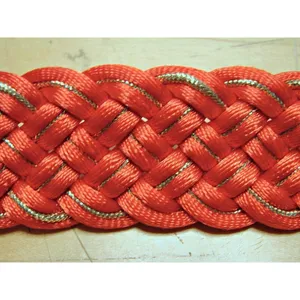 Vintage Red Gold Braided Woven Belt D Ring Gold Tone Buckle Fashion Y2k Boho Adj thumbnail 5