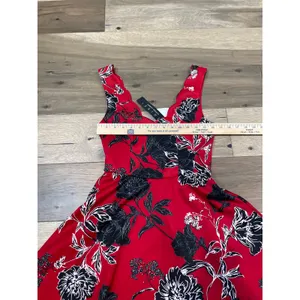 Trixxi Clothing Company Floral Fit & Flare Mini Dress Size M Red NWT thumbnail 7