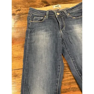 Paige Skyline Skinny Jeans Women's Size 27 Blue Denim thumbnail 10