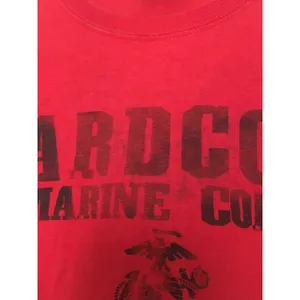 MV Sport Men's Short Sleeve T-Shirt HARDCORE MARINE CORPS Size Medium Red Tee thumbnail 4