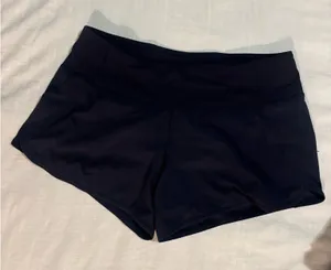 Navy Lululemon Speed Up Shorts 4" thumbnail 1