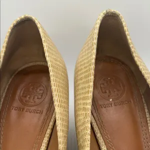 Tory Burch Sexy Tan Peep-Toe Wedge Heel Shoes **Size 8.5** 🔥🔥 thumbnail 9