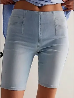Free People Pull on Stretchy Light Blue Shorts(Size Small) thumbnail 2