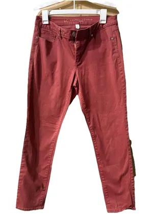 LC Lauren Conrad Skinny Jeans Women’s 10 Mauve Burgundy Stretch Pants thumbnail 1