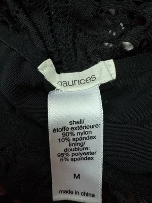 Maurices Black Lace Bralette Size Medium thumbnail 4