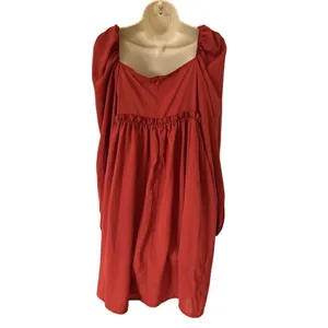 Missguided Women's Puff Sleeve Wrap Over Skater Dress Burgundy Size US:4 NWT thumbnail 5