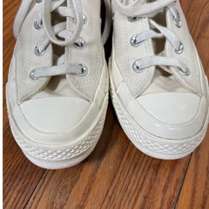 Comme des Garcons PLAY x Converse Chuck Taylor All Star Low Cream‎ Shoes size 6 thumbnail 11