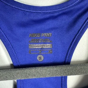 Nike Pro Dri-Fit Sports Bra Blue Racerback Athletic‎ Training Women’s S thumbnail 6
