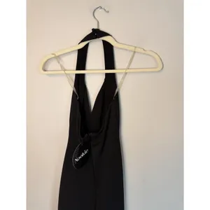 Nookie Medea Midi Bodycon Halter Dress Black Open Back XS NWT Glam Edgy Cocktail thumbnail 11