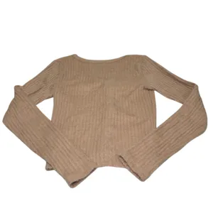 Hollister Camel Brown Fuzzy Soft Cardigan Sweater Small Cozy‎ Soft thumbnail 4