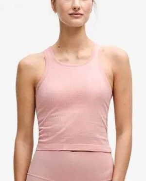 Lululemon Ebb to Street Cropped Tank Top Size 12 Pink Haze Racerback Gym Yoga thumbnail 1
