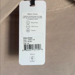 NEW Varley Milton Sweater in Mushroom XS thumbnail 5