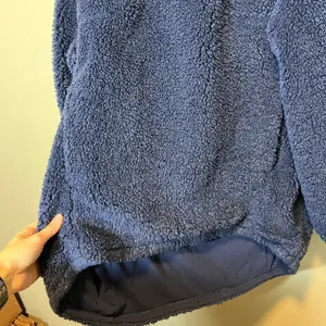 Lululemon Warmth Restore Sherpa Pullover Navy Blue Funnel Neck Fleece Size 10 thumbnail 4