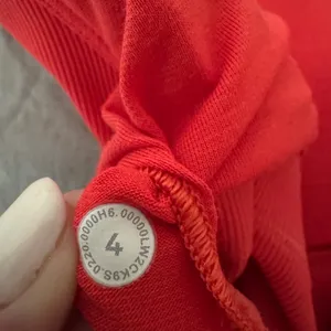 Lululemon Energy Bra High Neck Long Line *Medium Support, B-D Cup Carnation Red thumbnail 3