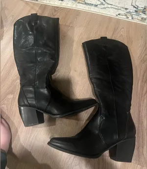 Dream Paris Black Western Knee-High Boots thumbnail 1