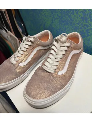 Size 9 Vans Old Skool Shoes UnisexRose Gold/Rose Gold thumbnail 2