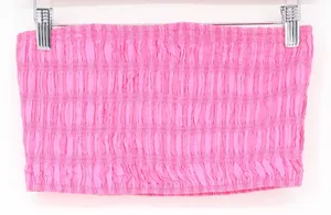 A New Day 2-Piece Set Womens XS Smocked Tube Top Striped Shorts Pink Excellent thumbnail 1