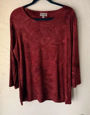 JM Collection Y2k Womens Large Metallic‎ Studded Pullover Stretchy Whimsigoth thumbnail 1