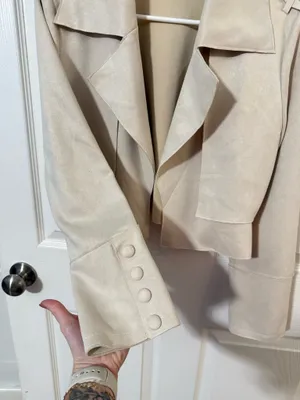 White suede jacket thumbnail 2