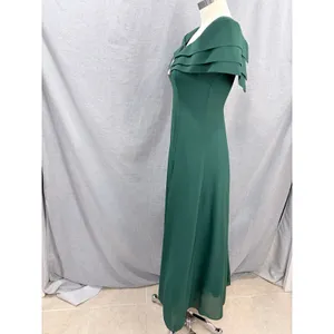 Vintage ON‎ ON Fashions Hunter Green Formal Dress 80s Gown Brooch Size 3/4 thumbnail 8