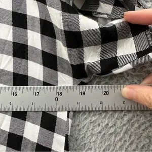 Madewell Button Back‎ Buffalo Check Tie Tee Short Sleeve Gingham Women's Small thumbnail 6