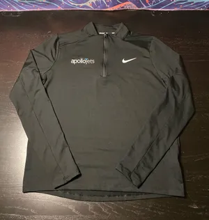 Nike Black Long-Sleeve Half-Zip Rash Guard thumbnail 1