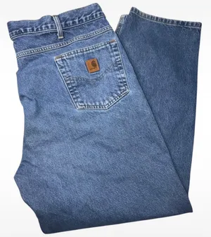 Carhartt B17 DST Relaxed Fit Jeans Men's 44×32 Vintage Blue Workwear thumbnail 2